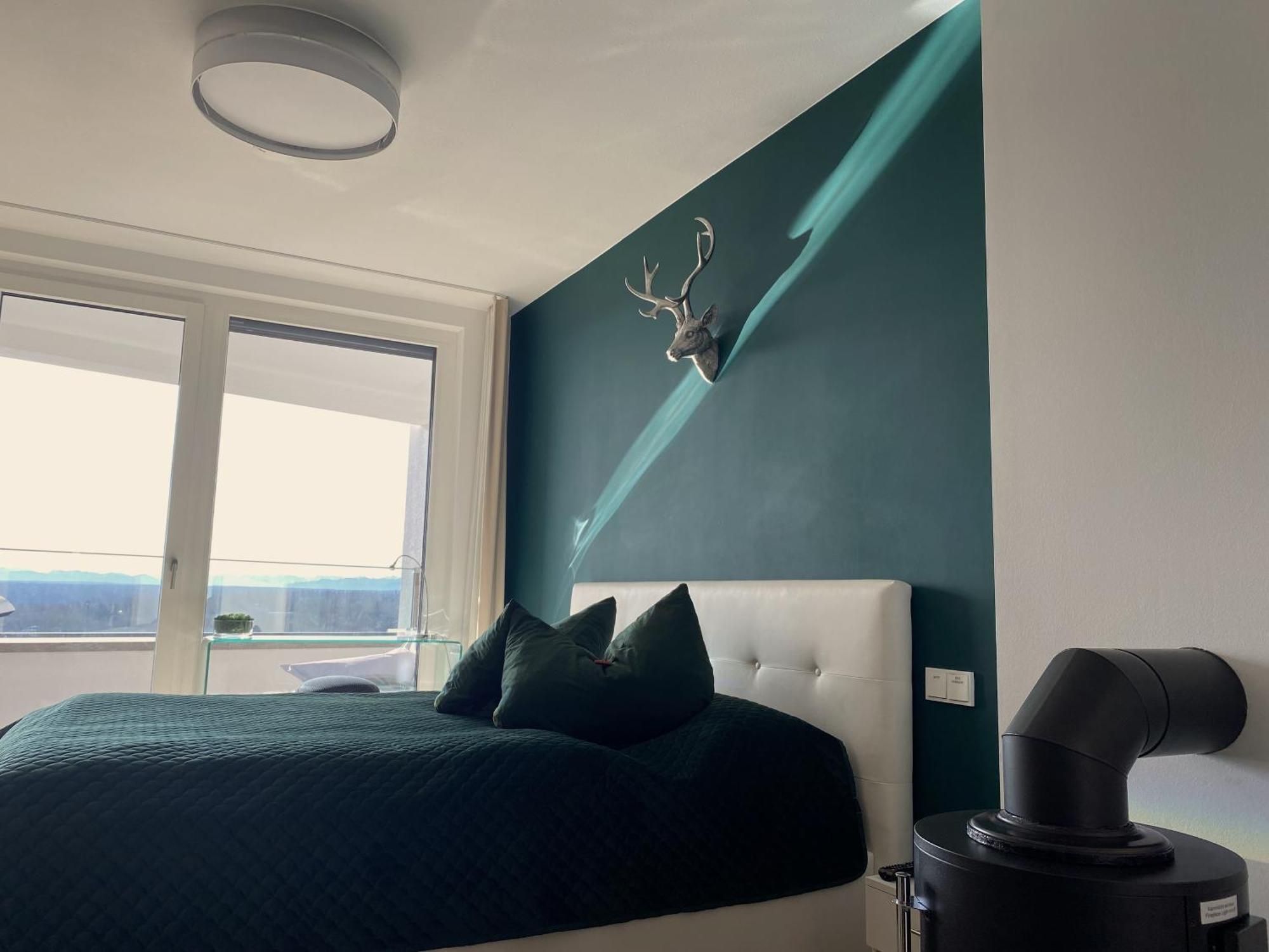 Alpen-Panorama Suite - Einzigartige Privatsuite Hoch Ueber Muenchen, 12Tes Og, Alpenblick, Loggia, Whirlpool, 15 Minuten Zum Zentrum, Ruhe Und Erholung In Der Stadt Muenchen Fuer Privat Und Geschaeftlich Reisende ภายนอก รูปภาพ